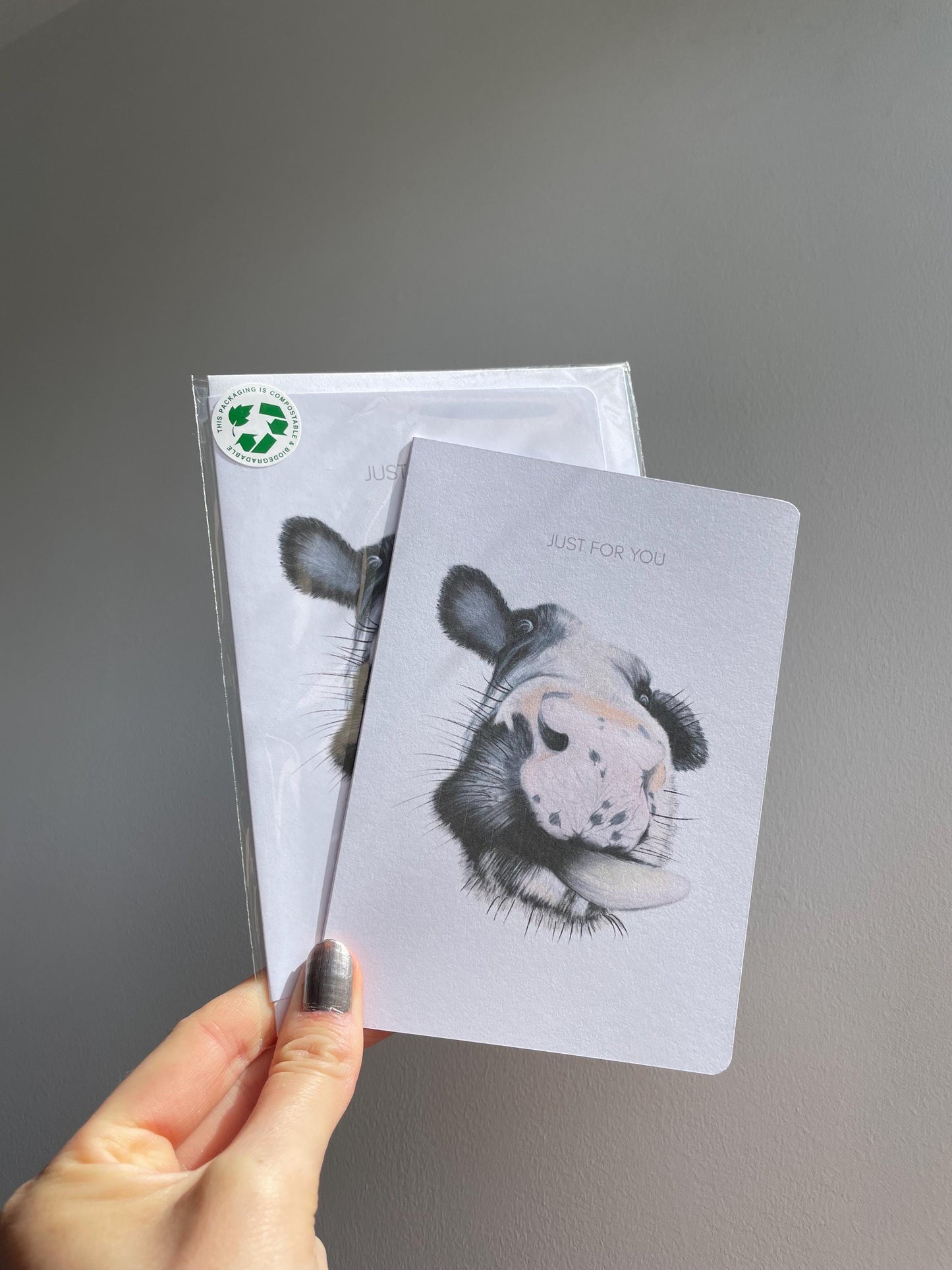 Cow A6 Cards, set of 3: Handmade, FREE DELIVERY