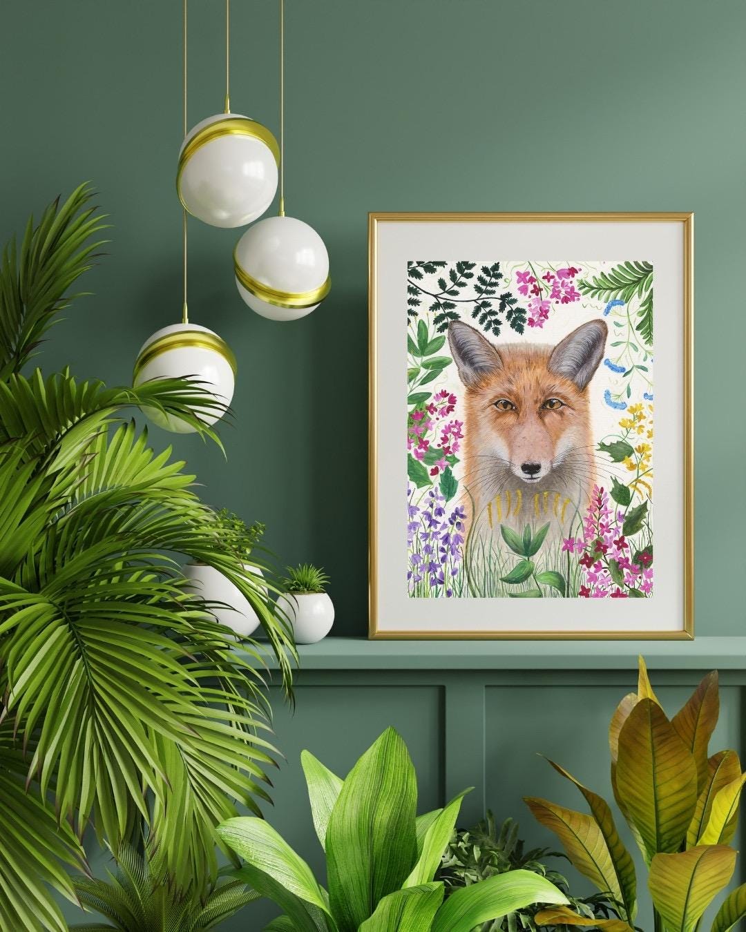 Fox Art Print: Signed A4, wildlife, animal art, FREE DELIVERY
