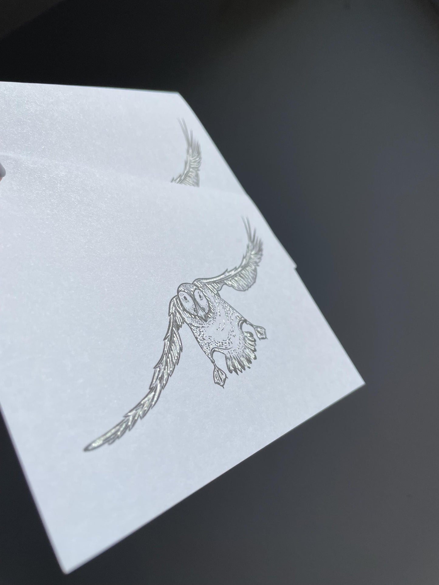 Puffin A6 Cards, set of 3: graphic style, handmade, with silver details, FREE DELIVERY