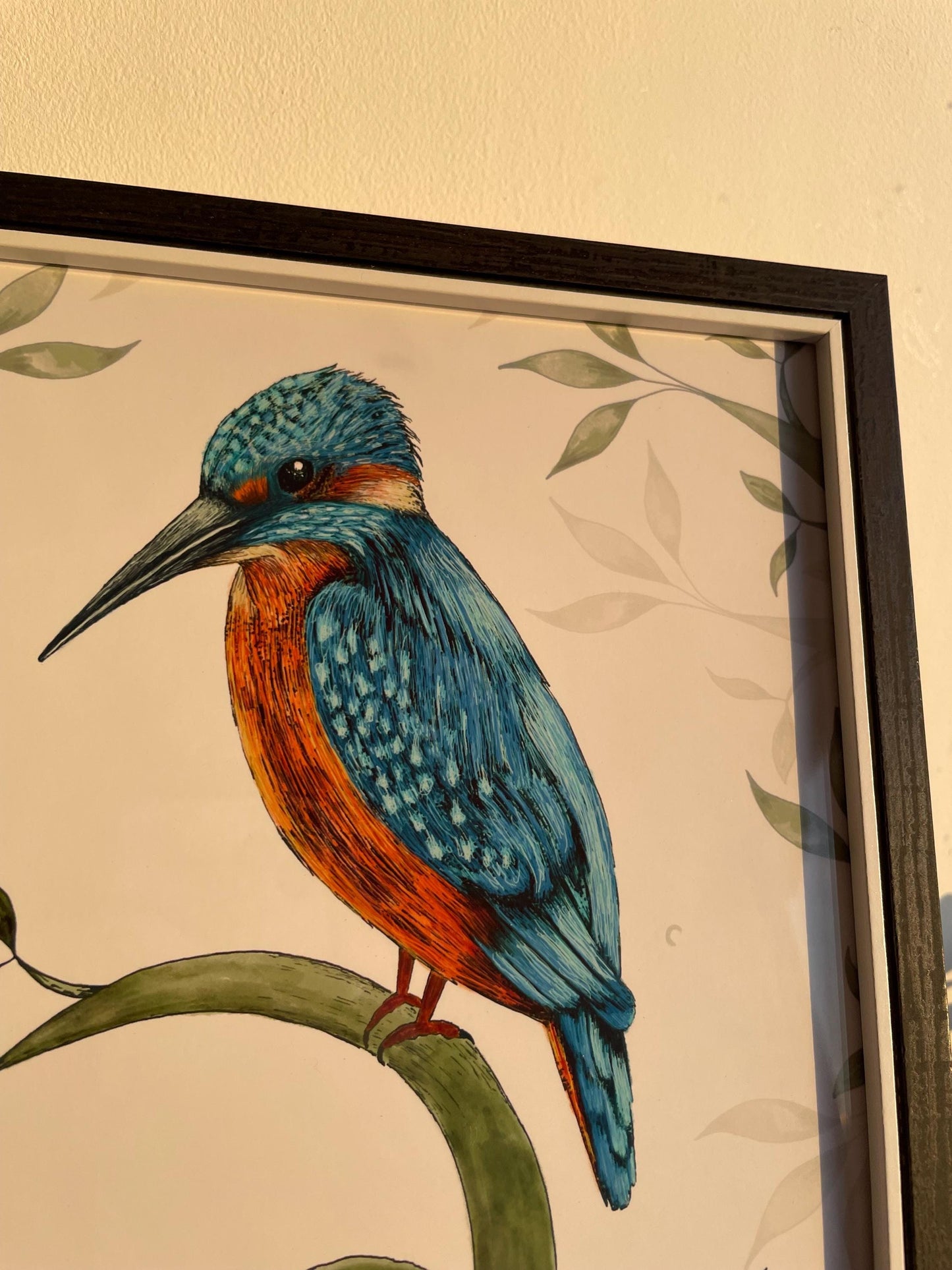 Kingfisher Art Print: Signed A4 Bird Illustration