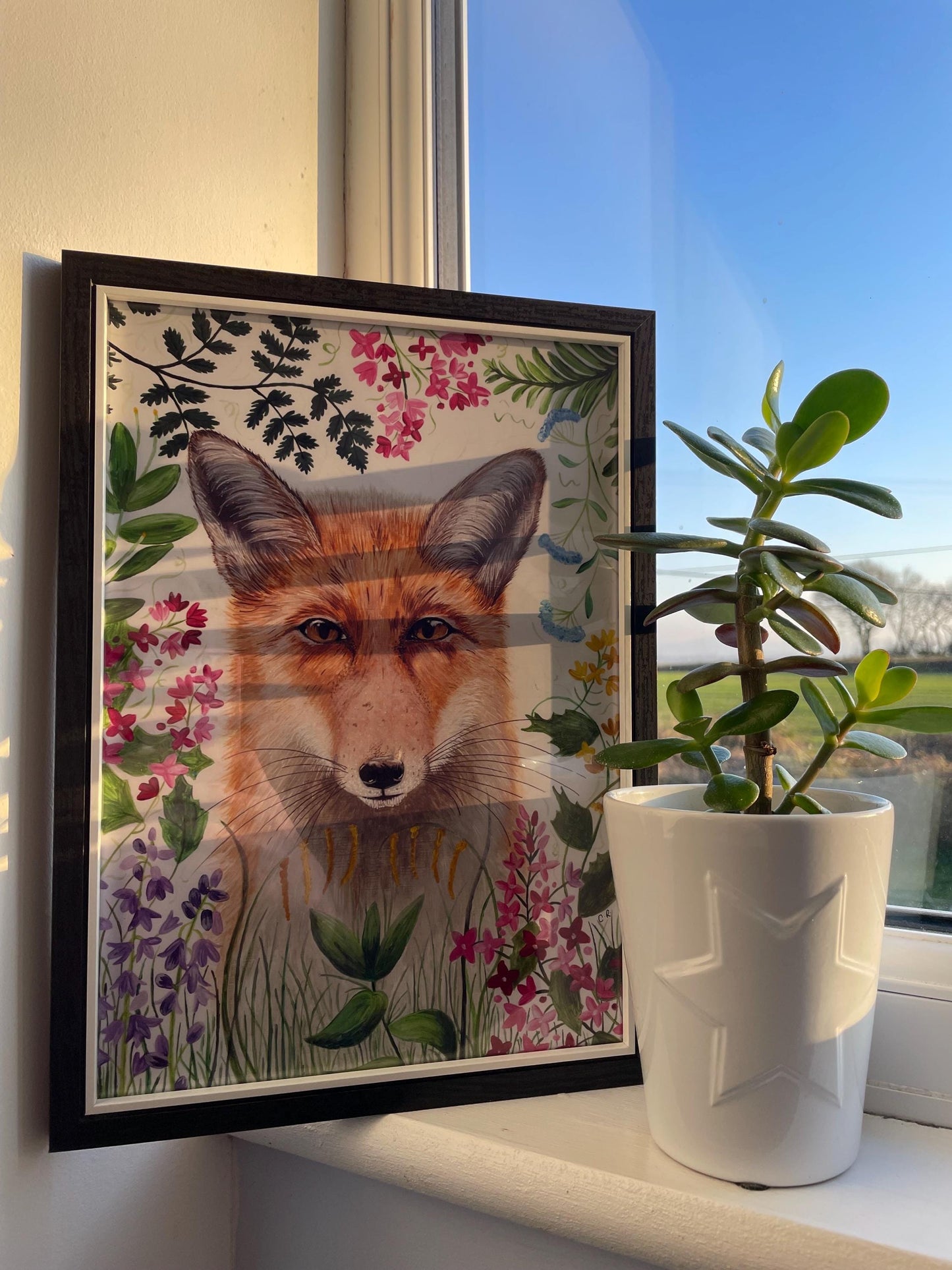 Fox Art Print: Signed A4, wildlife, animal art, FREE DELIVERY