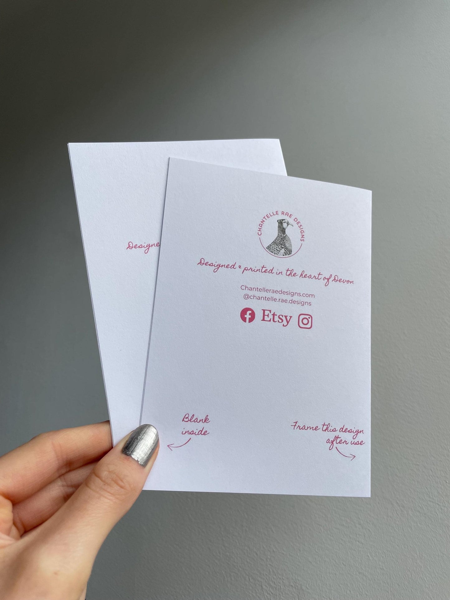 Puffin A6 Cards, set of 3: graphic style, handmade, with silver details, FREE DELIVERY