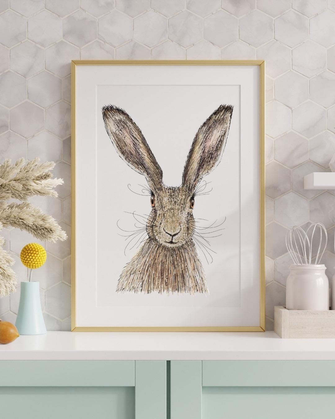 Hare Art Print: Signed with FREE DELIVERY