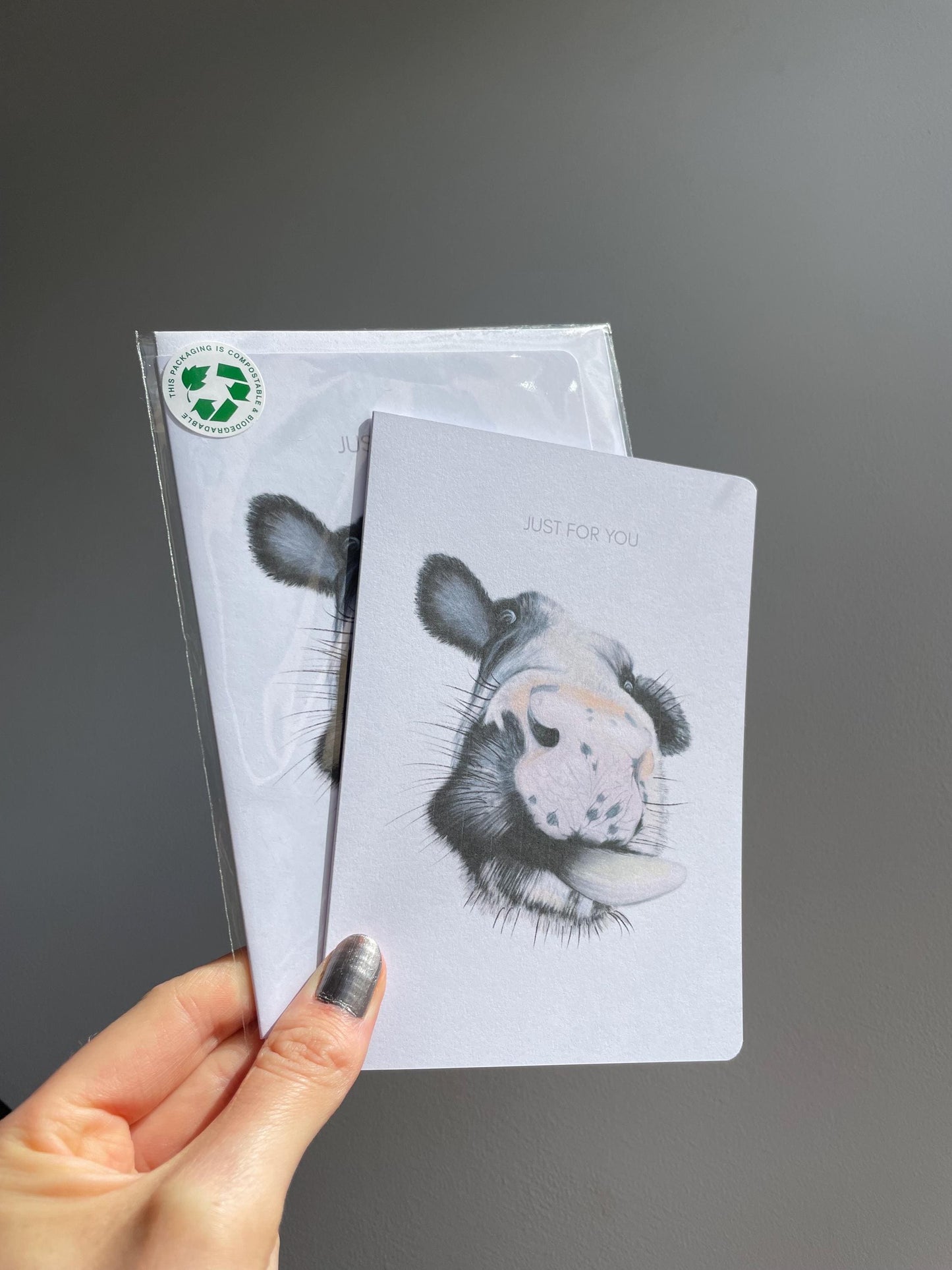 Cow A6 Cards, set of 3: Handmade, FREE DELIVERY