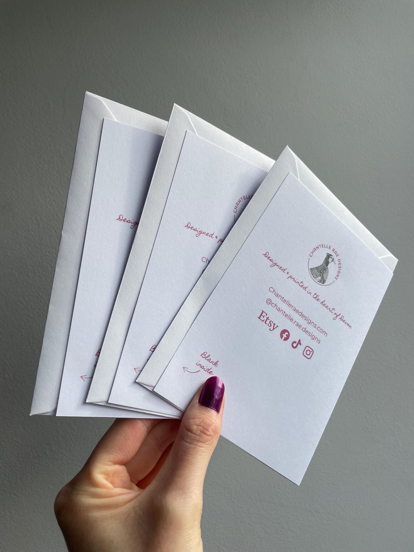 Sheep and blackbird A6 Cards, set of 3: Handmade, Gold details, FREE DELIVERY